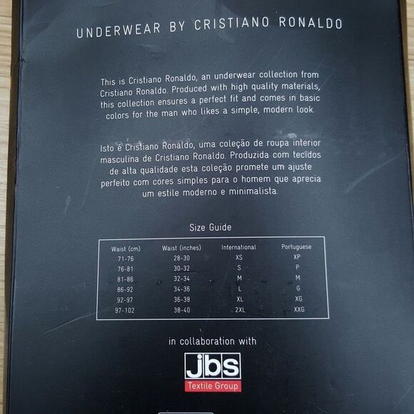CRISTIANO RONALDO CR7 Boxer Briefs Mens XL Black 3-Pack Gold Stripe Gold Logo - Picture 6 of 8